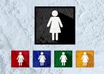 Pictogram Man Woman Sign icons on  wall texture background desig